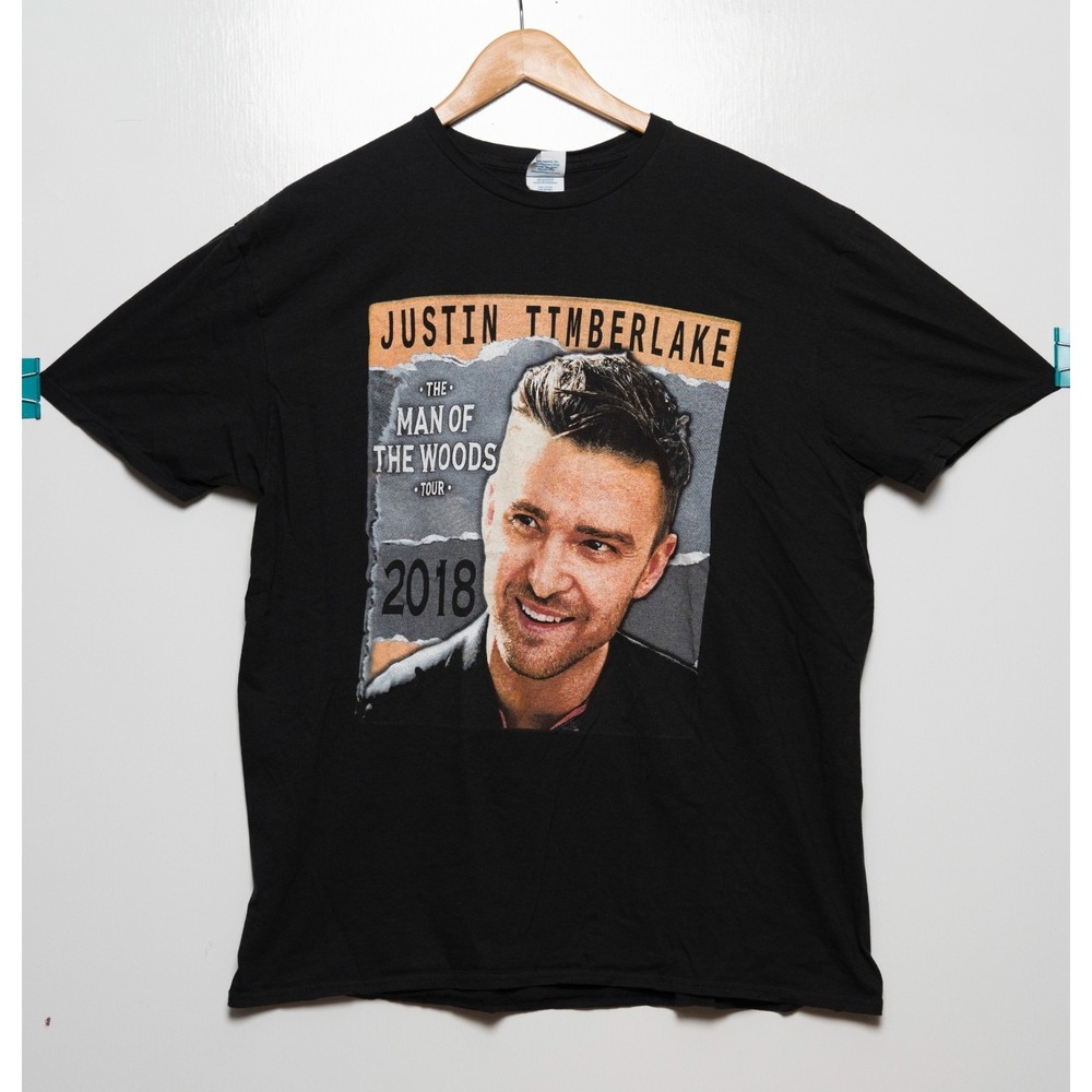 Justin Timberlake Man Of The Woods 2018 Tour Tee T-Shirt‎ Men's Size XL Tour JT